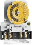 DEWENWILS T104M 24-Hour Mechanical Timer Switch (Mechanism Only), 208-277VAC DPST, 5HP 40A Pool Pump Timer Replacement, Heavy Duty, Manual Override, 2 ON/Off Time Switch for Pool Pump, Water Heater