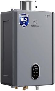Westinghouse Smart Tankless Water Heater Natural Gas Indoor, 10.3 GPM 199,000 BTU Whole Home Instant Hot Water Heater, WiFi App & Voice Control, ±1°F Temp Stability for 4+ Bathrooms