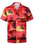 APTRO Men's Hawaiian Shirt Short Sleeve Beach Party Aloha Shirt MS176 M