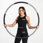 Core Balance Fitness Hoop, 1.08kg Adjustable Padded, Smooth - Black, 98cm