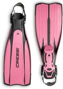 Cressi Crg1B Unisex Adult Pro Light Scuba Diving Open Heel Fins - Black/Pink, X-Small/Small - 4.5/5.5