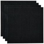 Strictly Briks Classic Briks 10x10 Inch Stackable Baseplates 4 Pack - 100% Compatible with All Major Large Brick Brands, Black