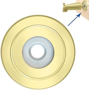 Welvzen 1/4" Spacer for Tub Spout, Flange Trim Ring for Bath Faucet, Eschutcheon Cover Plate for Spigot with Split PVC Blocking Water, Shower Pipe Remodeling Sealer (304SUS-Gold)