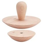 BENECREAT 2 Sets Pottery Tool Wooden Clay Tools includ 4.5/6.5 Inch Wooden Ceramic Top Molds Interchangeable Handles for Making Bowls and Plates Craft DIY