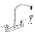 Moen 8792 M-Bition Two-Handle High Arc Kitchen Faucet with Side Spray (Chrome)