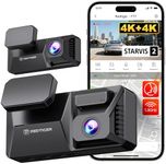 REDTIGER F77 4K+4K HDR Dash Cam Front and Rear Camera, Dual STARVIS 2 IMX678 Sensor, 5.8GHz WiFi Car Camera with 128GB eMMC Storage, Voice Control, 4'' Touch Screen, 24H Parking Mode