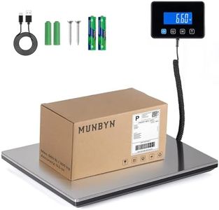 MUNBYN Shipping Scale, 440lb/1.8oz Digital Postal Scale for Packages with Hold/Tare Function, Backlit LCD, Battery & Cable Included, Postage Scale for Small Business, Packages, Luggage, and Home Use