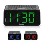 Digital Alarm Clock Radio, Alarm Clocks for Bedrooms with AM/FM Radio, Sleep Timer, Dimmer and Easy Snooze ‚ 0.6‚ Green LED Numbers