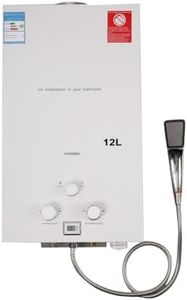 Lfhelper LPG Tankless Hot Water Heater, Portable 12L Tankless Water Heaters with Shower Kit