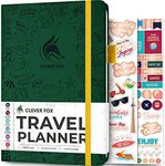 Clever Fox Travel Journal – Vacation & Road Trip Itinerary Planner Organizer & Traveling Memory Diary – A5 Traveler Adventure Notebook (Forest Green)