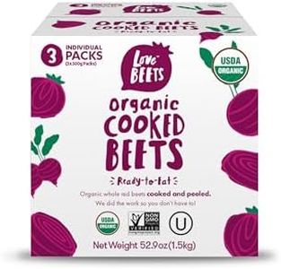 Love Beets Organic Cooked Beets | USA Grown Beets, Rich in Antioxidants, Nitric Oxide Boosting, No Added Sugar, No Preservatives or Coloring, USDA Organic, Non-GMO, Kosher, 500g (3 pack)