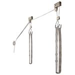 Kayak Storage Hoist - Overhead Pulley System with 125lb Capacity for Canoes, Bikes, Ladders, and More for Ceilings up to 12ft by Rad Sportz (Gray)
