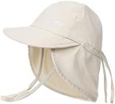 FURTALK Baby Sun Hat with Neck Flap UPF 50+ Adjustable Baby Boys Girls Summer Beach Hat for Traveling Swim Hat Beige