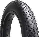 Hycline Fat Bike Replacement Tire: 20x4.0 Inch Puncture Resistant Folding MTB Bicycle Tires, All Terrain High-Density Bike Tires with Street or Trail Riding-Black