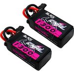 CNHL 3s lipo Battery 1300mah 11.1v lipo Battery 100C with xt60 Plug for Vortex LRC Freestyle V1 RC Boat Heli Airplane UAV Drone FPV Multi-Motor Hobby DIY Parts (2 Packs)