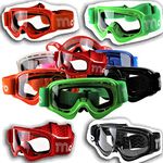 Kids X1K Motocross MX Goggles Motorcycle Motorbike Off Road ATV BMX Quad Dirt Bike Racing Protection Enduro Junior Children Cub Safety Eye Wear (Red)