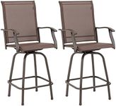 RELAX4LIFE 2PCS Swivel Patio Bar St
