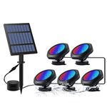 CORESLUX Solar Pond Lights, Waterproof IP68 Underwater Pond Lights Super Bright Submersible LED Lights with 18 LED Lamp Beads for Aquarium Tank Garden Pool (5 Lights)