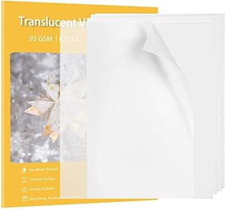 Vellum Paper Translucent Printable 110 Sheets 8.5x11 Inches for Wedding Invitations,Scrapbook Project (8.5x11 Inches, 93GSM/63LBS)