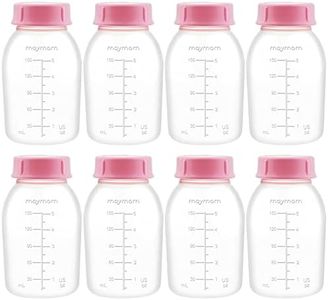 Maymom Breast Pump Bottles Compatible Pump in Style Advanced and Maymom Breastshields; 150mL, Collection and Storage; 100% Leak Proof; 8pc