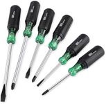 SK 6-Piece Acetate Screwdriver Set, S2 Steel, 3 Slotted & 3 Phillips Screwdrivers, SureGrip Handle