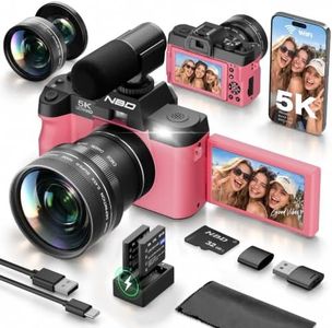 NBD 5K 64MP Digital Cameras for Photography with Dual-Lens WiFi