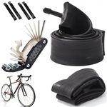 YELINTIAN 2 Pack 26 Inch Bike Tube, 26x1.90/1.95/2.10/2.125 Durable Butyl Rubber Inner Tube, Bike Tire Tube (with Bike Tire Repair Kit), Replacement 32mm Schrader Valve, Mountain Bike Tire Tubes