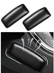 2 Pcs Automotive Black Soft Leather
