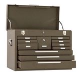 Kennedy Manufacturing 3611B 11-Drawer Machinist's Chest with Friction Slides, 26", Brown Wrinkle