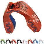 Marvel Spider-Man Sports Mouthguard Dual Layer Premium Protection Junior Gum Shield with Case for Boxing, MMA, Rugby, Martial Arts, Judo and All Contact Sports