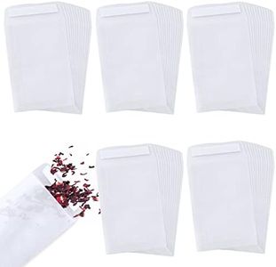 Bekecidi 120 PCS Glassine Bags, Small Envelopes Wedding Confetti Bags Peel Self Seal White Paper Bags Wax Melt Packaging Seed Envelopes Wedding Favour Bags for Flowers Candle 70 x 105mm