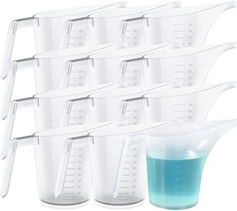 WUWEOT 12 Pack Measuring Funnel Pitcher, 33OZ Easy Pour Measuring Cup with Long Spout for Soap Cakes Making, Filling Muffin Pans, Bakeware Molds, Oils, Fluids (1000ml)