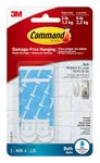 Command Bath Medium & Large Water-Resistant Adhesive Refill Strips, Re-Hang Medium & Large Bath Hooks or Caddies, 2 Medium Strips, 4 Large Strips, 17615B