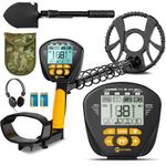 Higher Accuracy Metal Detector for Adults: 2026 Latest Professional Gold Detector with Backlit LCD, Advanced DSP Chip, IP68 Waterproof 10" Large Coil, Portable & Lightweight, Gifts for Men Fathers Dad