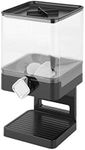 Zevro KCH-06127 Compact Dry Food Dispenser, Single Control, Black/Chrome