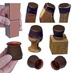 Aneaseit Chair Leg Floor Protectors - 1 1/2" x 16 pcs Dark Walnut - Felt Bottom Silicone Pads for Hardwood Floors & Furniture Feet - Rubber Caps for Chairs - Medium