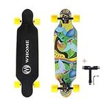 WHOME Pro Longboards - 31" Small Longboard Cruising Skateboard for Adult/Kid Girl/Boy Pro/Beginner with T-Tool (Fresh Life)