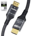 Adauxter 10K 8K HDMI 2.1 Cable 10 FT, Certified 48Gbps Ultra High Speed HDMI Cable with Ethernet 4K 240Hz 165Hz 120Hz 8K60Hz eARC HDCP2.3 HDR10+ PC Laptop TV Monitor Projector PS5 X-Box