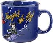 Silver Buffalo Disney Hocus Pocus Tonight We Fly Broom Squad Ceramic Camper Style Mug, 20 Ounces