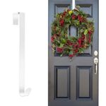 volila Door Wreath Hanger 31cm/12in - Durable and Versatile White Door Wreath Hook for Front Door or Indoor Use - Multipurpose Wreath Hanger for Hats, Scarves, and Coats