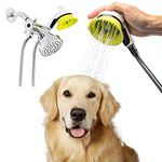 Wondurdog Quality at Home Dog Wash Kit for Indoor Shower | Water Sprayer Brush & Rubber Shield | Wash Your Pet and Don't Get Wet | Shield Water from Dogs Ears, Eyes and Yourself!