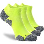 CWVLC Unisex Cushioned Compression Athletic Ankle Socks Multipack, 3-pairs Green, L (10.5-13 W US/ 9-11.5 M US)