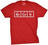 Youth Bacon Chemistry T-Shirt Funny Science Preiodic Table Tee for Kids Funny T Shirts Food T Shirt for Kids Funny Science T Shirt Novelty T Shirts for Red XL