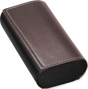 M-world Double Glasses Case Aluminum Hard Shell Faux Leather for Men, Women | Reading and Sunglasses etc.â€¦, Leather, Large