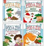 Poo in the Zoo Series 4 Books Collection Set By Smallman & Grey(Poo in the Zoo, Merry Poopmas!, The Great Poo Mystery & The Island of Dinosaur Poo)