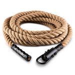 Kobo CTA-03 Power Rope Swing Rope for Cardio Training Cross Fitness Climbing and Functional Training (Imported), 6 Meter (Multi Colour)