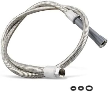 ULXIOM B-0068-H 68" Pre-Rinse Hose Fit for T&S Brass Flexible Stainless Steel Hose with Heat Resistant Handle, for Commercial Kitchen Sink Spray