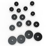 Assortment of Rubber Flat Washers a Pack of 13 Tap Washers, Set includes 3 UK sizes, 3 x 3/8", 5 x 1/2" and 5 x 3/4" fits most traditional taps, perfect for tap repairs or replacements