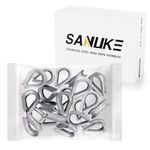 Sanuke 20pcs M6 Stainless Steel Wire Rope Thimbles for 1/4'' Diameter Rope Thimble Rigging