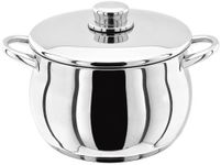 Stellar 1000 S145 Stainless Steel Stockpot with Lid 24cm, 5.7L Induction Ready, Oven Safe, Dishwasher Safe - Fully Guaranteed